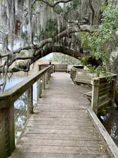 Boardwalk over tidal tidal flats