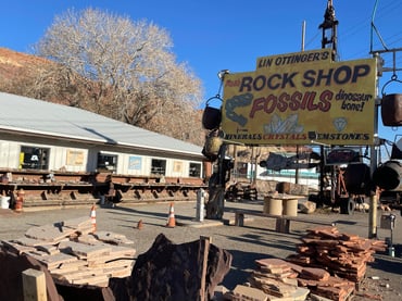 View of the front of Moab Rock Shop